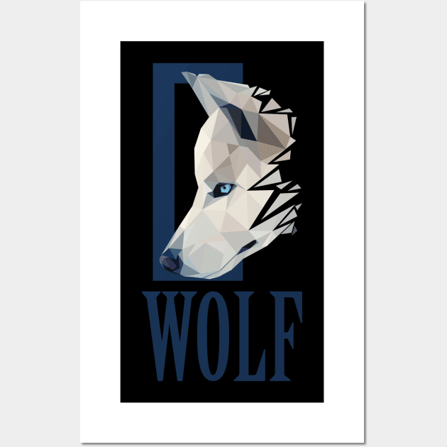 wolf lowpoly art Wall Art by Amartwork